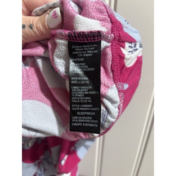 Eeyore Fleece Pajama Jogger Pants Womens Sz Large -12/14 - Picture 5 of 5